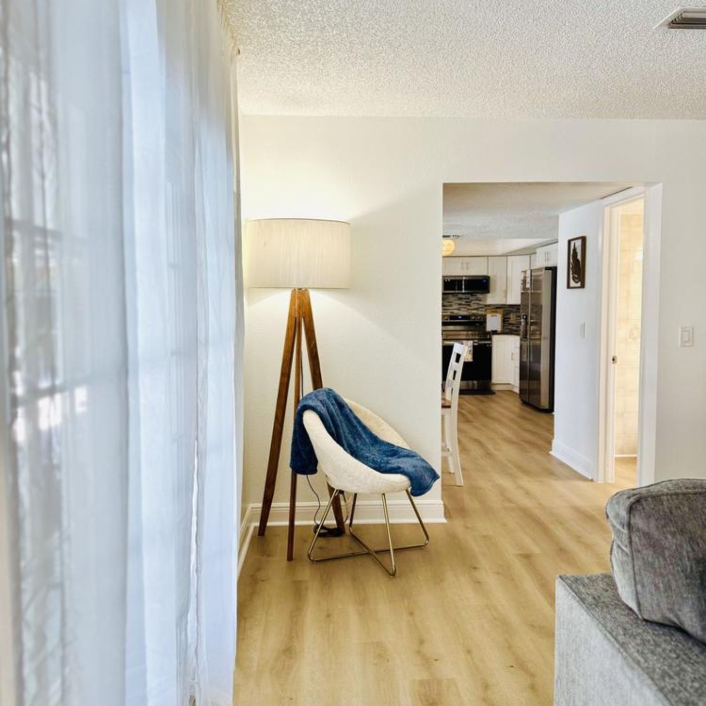 Felicity Faux Fur Accent Chair, Cream